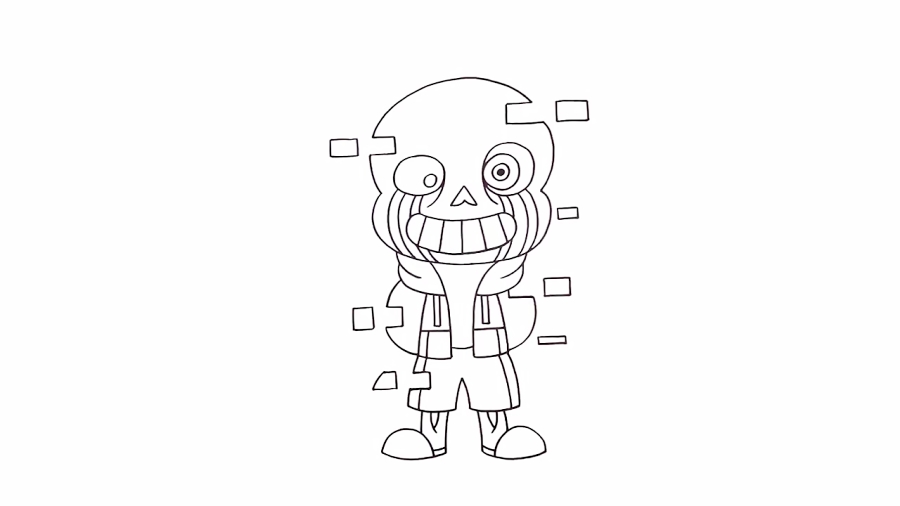 How To Draw Error Sans Undertale Art Tutorial