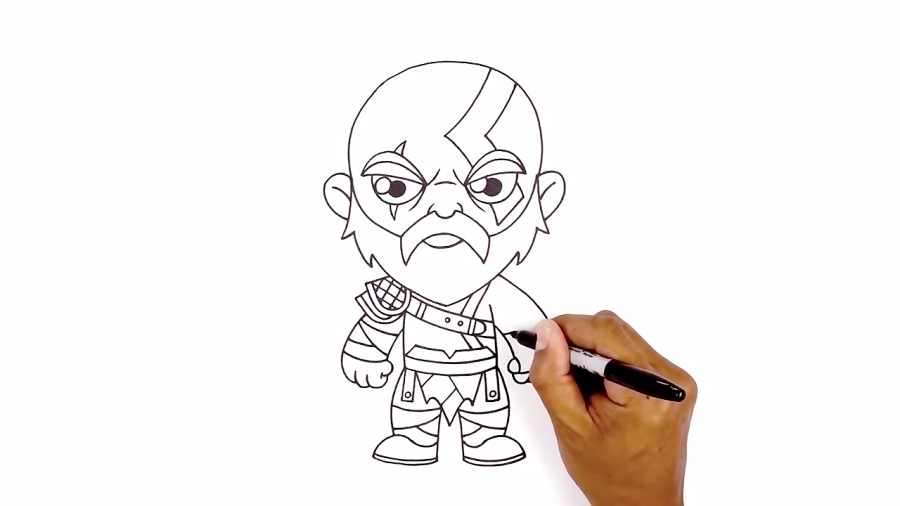 God Of War How To Draw Kratos Art Tutorial Ø¯ÛŒØ¯Ø¦Ùˆ Dideo