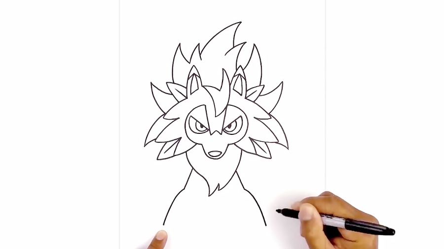 Pokemon How To Draw Lycanroc Dusk Form Art Tutorial دیدئو Dideo