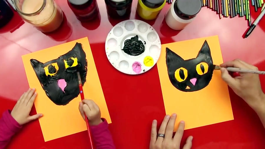 how-to-paint-a-black-cat