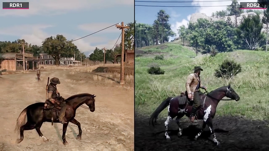 Red Dead Redemption 2 vs. Red Dead Redemption مقایسه گرافیکی