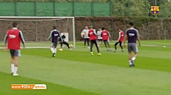 آمادگی بارسلونا در تمرینات بار...