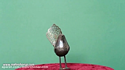 مجسمه گنجشک دم مشبک