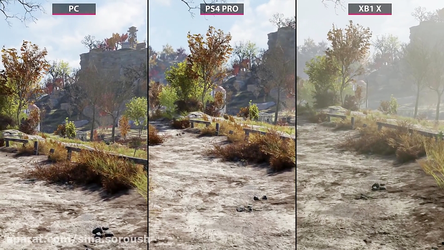 Fallout 76 ndash; PC 4K Ultra vs. PS4 Pro vs. Xbox One X تفاوت گرافیکی