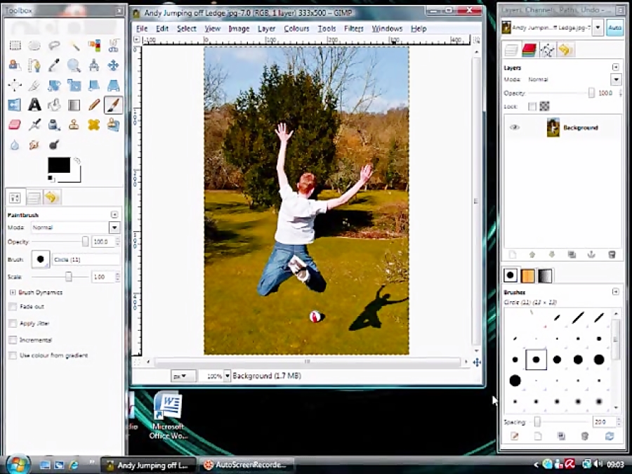 How to Blur the background of an image in GIMP