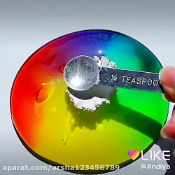 تبدیل اسلایم رنگین كمونی به متالیك❤️فالو=فالو