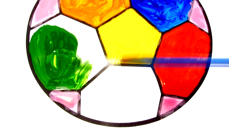 How to Color Soccer Ball for Baby Learn Colors Drawings and Coloring Book