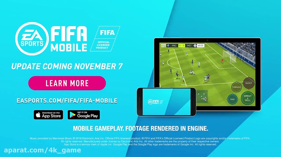 تریلر بازی FIFA19 Mobile