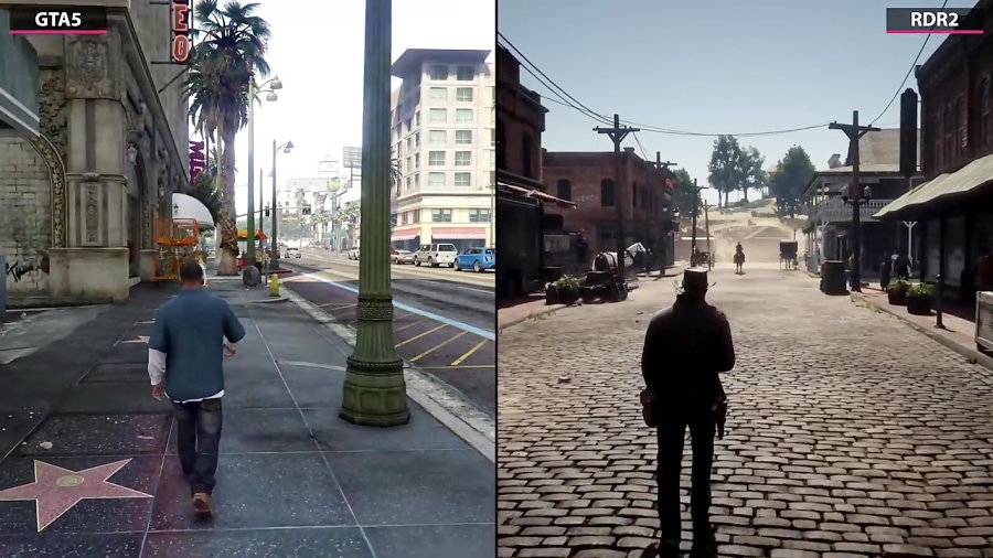 مقایسه Red Dead Redemption 2 با GTA 5