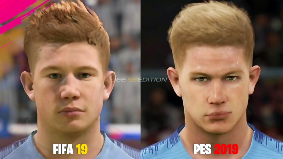 مقایسه چهره بازیکنان معروف19 Pes و Fifa 19