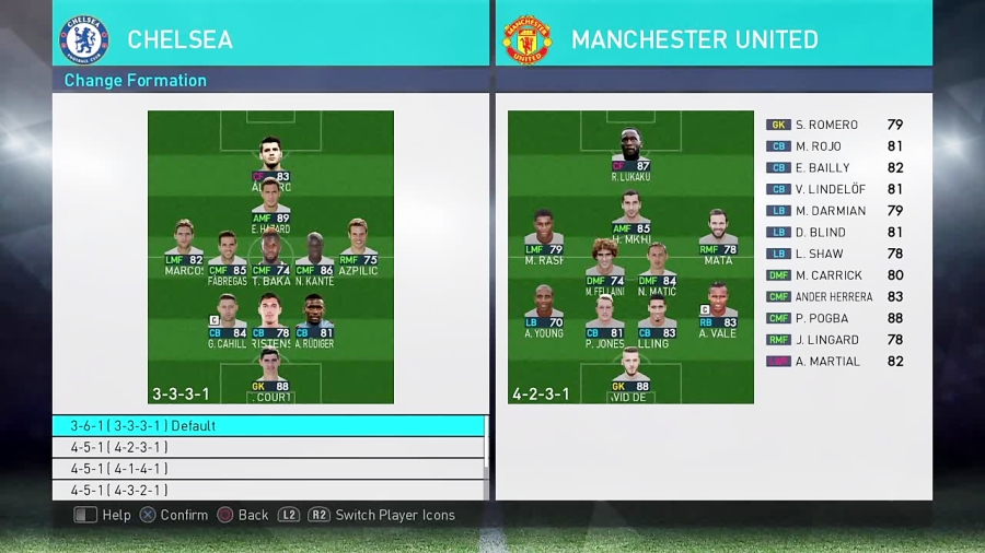 PES 2018 - Best Formation