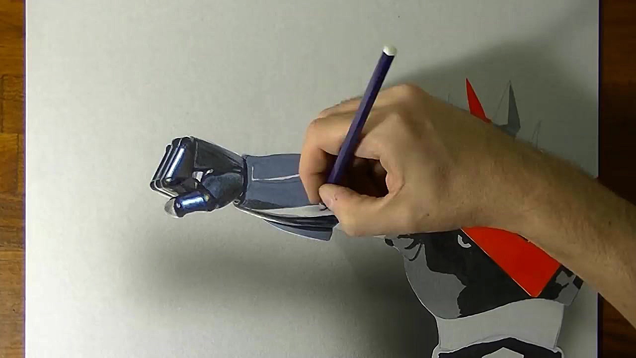 Great Mazinger 3D Drawing グレートマジンガー زمان206ثانیه