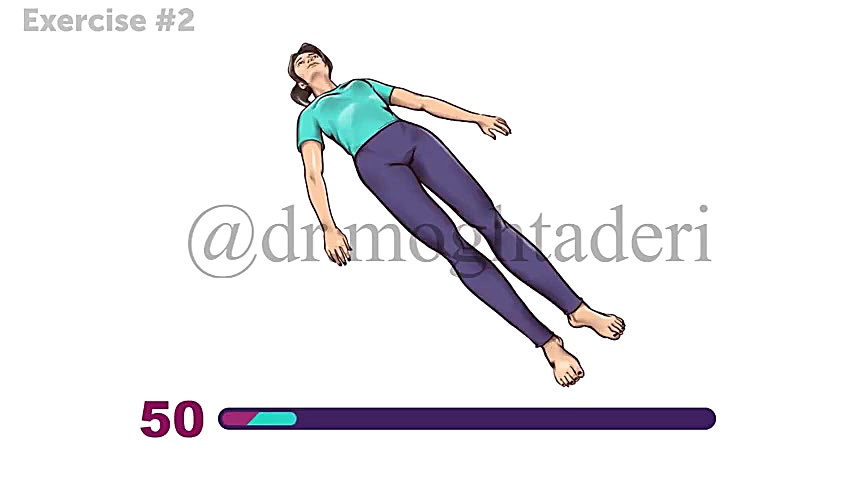 حرکت کششی برای کاهش کمر درد-تمرین شماره 2 دکتر علیرضا مقتدری | متخصص طب فیزیکی