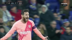 گل ضربه آزاد مسی به اسپانیول