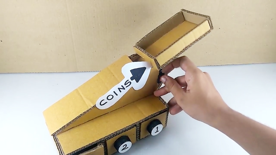 How to make Automatic Coin Sorting Machine from Cardboard DIY at HOME