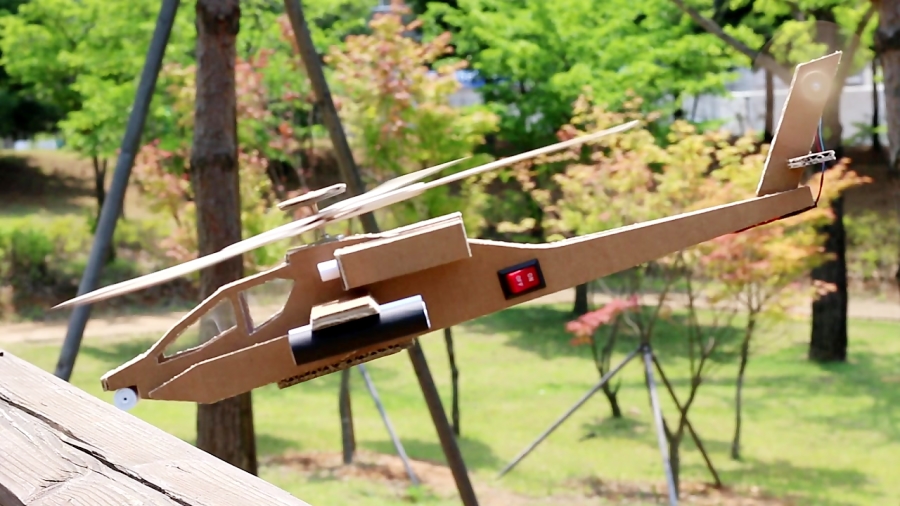 How To Make Helicopter (AH64 Apache) Cardboard DIY
