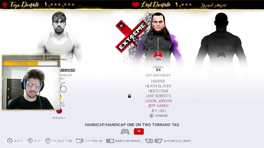 پارت 7 استریم WWE 2k19 دو به یک :((