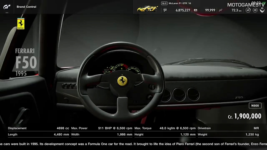 گیم پلی Ferrari F50 #039; 95 در Gran Turismo Sport