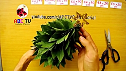 ساخت درخت کریسمس با کاغذ کشی