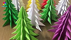 ساخت درخت کریسمس اوریگامی