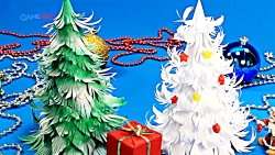 ساخت درخت کریسمس کاغذی