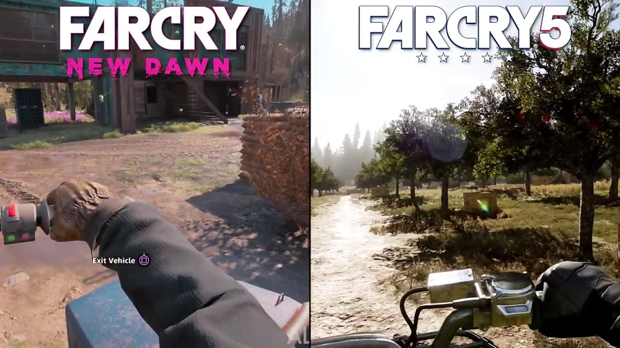 مقایسه گرافیکی farcry 5 vs new dawn