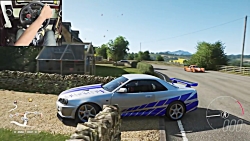 Nissan Skyline R34 GTR - Forza Horizon 4 | Logitech g29 gameplay