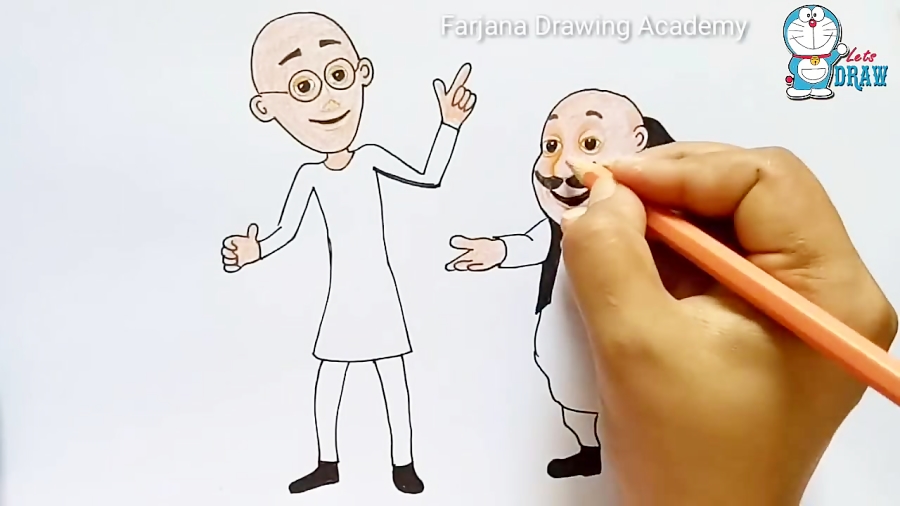 a pencil sketch of motu patlu cartoons | Stable Diffusion | OpenArt