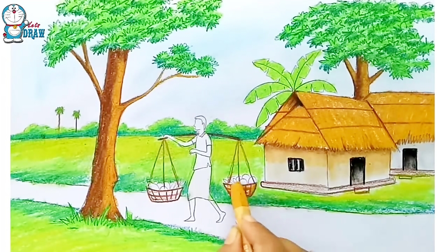 Featured image of post Step By Step Village Simple Step By Step Village Drawing Scenery The most effective method to draw a mango well ordered simple illustration instructional exercise