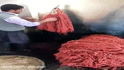 مراحل انجام رنگرزی گیاهی در کا...