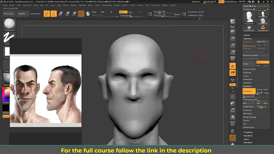 how to poly paint a head using zbrush cgpersia