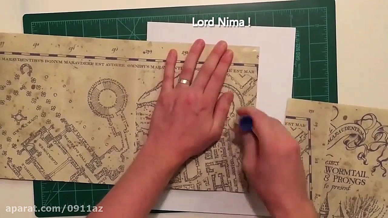 آموزش ساخت نقشه غارتگران | Marauder's Map - سایز واقعی | (دوبله اختصاصی) لیزر صورت