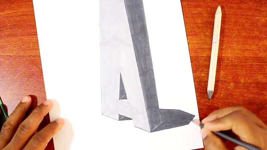 How to Draw Letter A in 3D Easy 3D Art 3D Trick on Paper