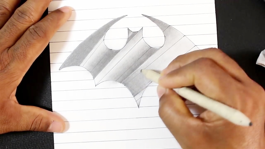 How To Draw Batman Logo Collection Of Free Drawing  Cartoon HD Png  Download  678x6001334323  PngFind
