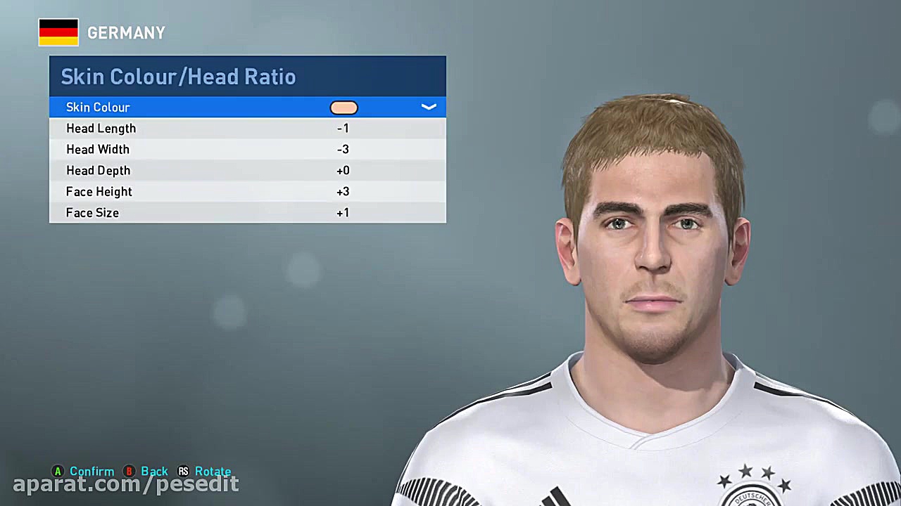 اموزش ساخت فیس فلیپ لام اسطوره بایرن مونیخ و آلمان در pes 2019 برداشتن خال