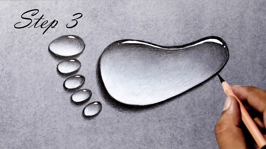 Draw Water Drops In 3 Easy Steps Water Drop Drawing Tutorial دیدئو Dideo