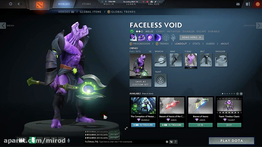 آموزش هیروهای dota2 قسمت سی و چهارم Faceless Void