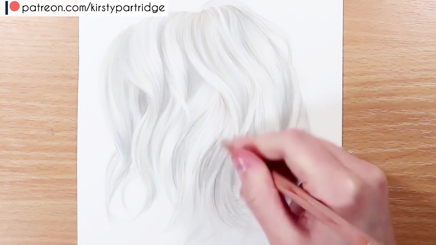 How to Draw White Hair in Colored Pencil | Drawing Platinum/ Light ...