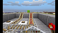 Minecraft - Simple 3-Way Double Rail Minecart Intersection