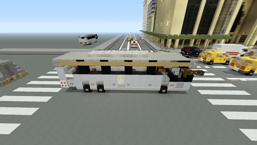 ساخت اتوبوس مرسدس بنز در بازی ماینکرفت