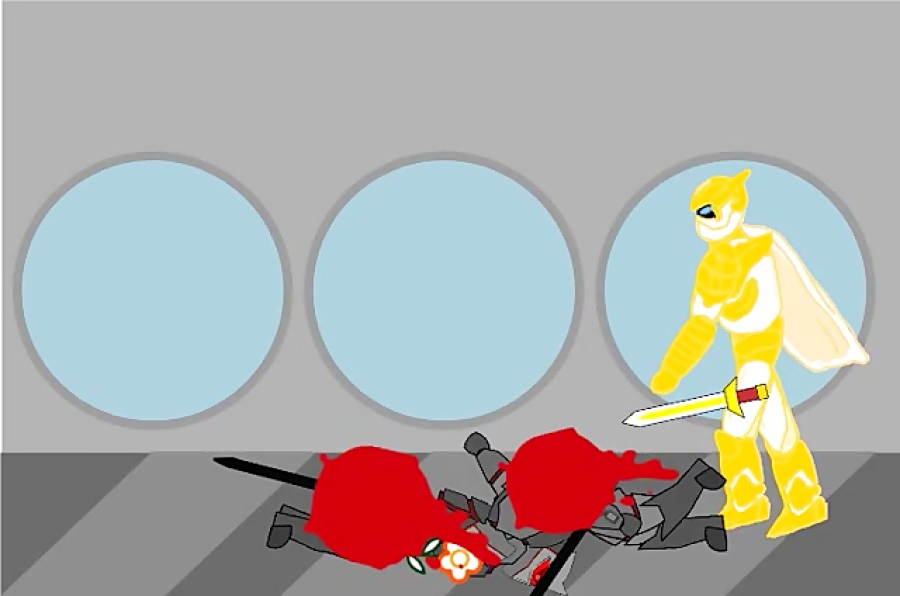 انیمیشن|جنگ آقای زرد زره ( ساخت خودم )