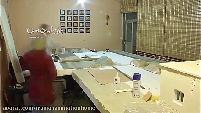 گوشه هایی از پشت صحنه و مراحل ساخت استاپ موشن سوزنبان زمان56ثانیه