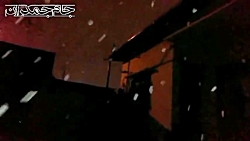 لحظه زیبای اذان صبح در برف ...