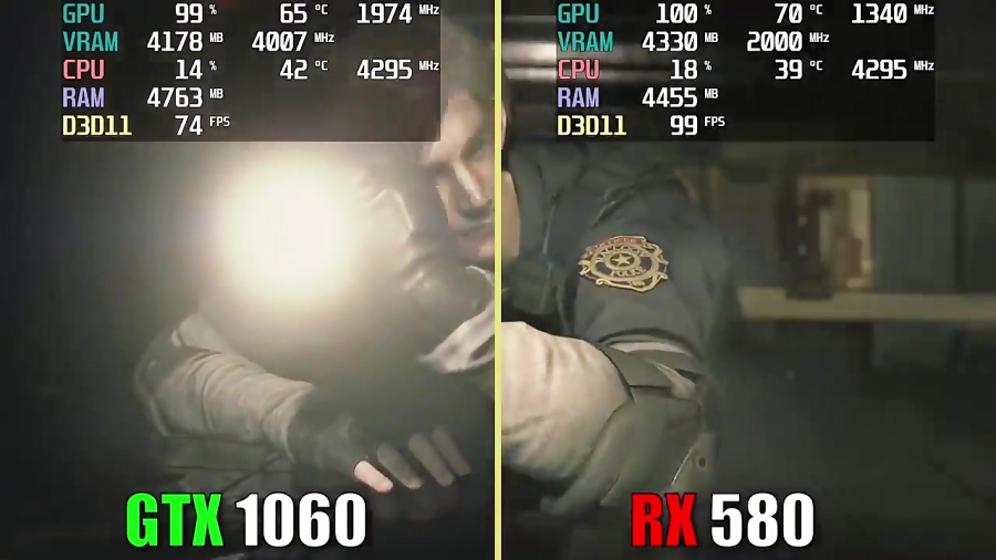 مقایسه فریم ریت بازی ها RX 580 vs GTX 1060 Test in 2019