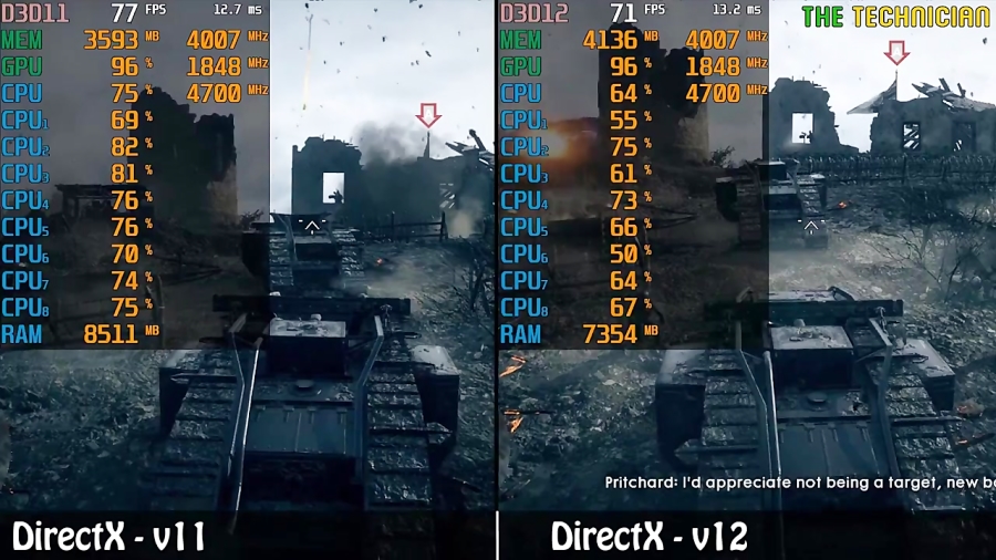 DirectX 11 vs. DirectX 12 | Battlefield 1