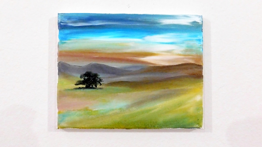 Finger Painting with Acrylics on Canvas