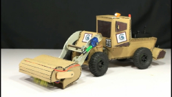 ساختن کاردستی بولدزر با مقوا