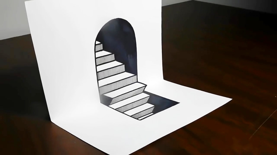 How to Draw 3D Steps - Easy Trick Art