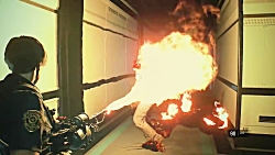 گیم پلی بازکردن اسلحه Flamethrower در بازی Resident Evil 2