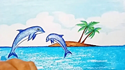 Featured image of post Easy Dolphin Scenery Drawing : Dolphin drawing step by step.